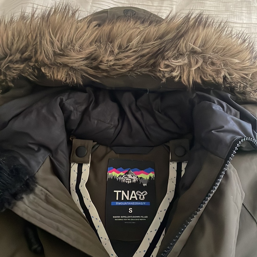 TNA Down Filled Short Parka - Olive Green